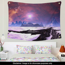 Earthquake Chasm On Alien Ice Planet Wall Art 26231403