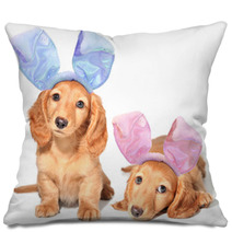 Easter Bunny Puppies Pillows 38881325