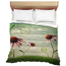 Echinacea Flowers In Fantasy Landscape Bedding 57710639