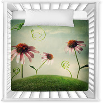 Echinacea Flowers In Fantasy Landscape Nursery Decor 57710639