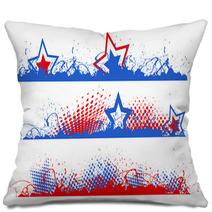 Edge Border - Patriotic USA Theme Vector Pillows 56275962