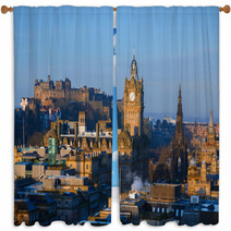 Edinburgh Morning Skyline Window Curtains 64902622