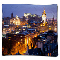 Edinburgh Skylines Building And Castle Scotland Blankets 40780858