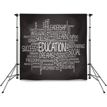 Education Related Tag Cloud Illustration Backdrops 61216040