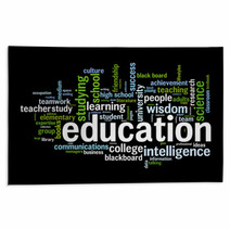 Education Word Cloud Rugs 62664749