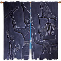 Egypitan Hieroglyph Window Curtains 22288732