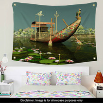 Egyptian Barge Wall Art 38342429