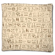 Egyptian Hieroglyphics Background Blankets 68845571
