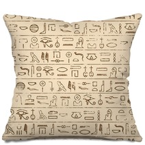 Egyptian Hieroglyphics Background Pillows 68845571
