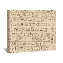 Egyptian Hieroglyphics Background Wall Art 68845571