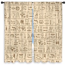 Egyptian Hieroglyphics Background Window Curtains 68845571