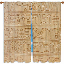 Egyptian Hieroglyphics Window Curtains 56531614