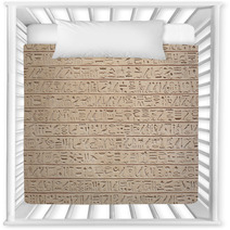 Egyptian Hieroglyphs Stone Background Nursery Decor 70831160