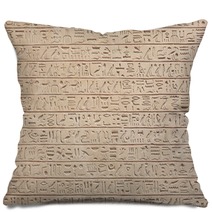Egyptian Hieroglyphs Stone Background Pillows 70831160