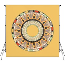 Egyptian National Antique Round Pattern Vector Backdrops 60098119