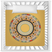 Egyptian National Antique Round Pattern Vector Nursery Decor 60098119