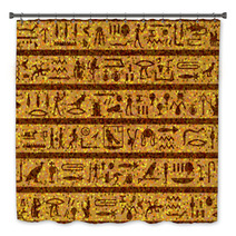 Egyptian Seamless Hieroglyphs Pattern Bath Decor 31847994