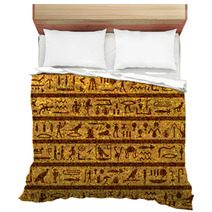Egyptian Seamless Hieroglyphs Pattern Bedding 31847994