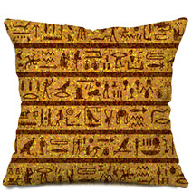Egyptian Seamless Hieroglyphs Pattern Pillows 31847994
