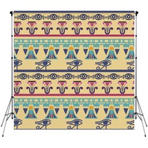 Egyptian Vintage Ethnic Seamless Pattern Backdrops 114113341