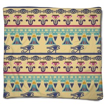 Egyptian Vintage Ethnic Seamless Pattern Blankets 114113341