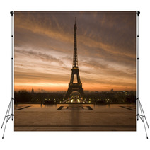 Eiffel At Dawn Backdrops 1865769