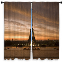 Eiffel At Dawn Window Curtains 1865769