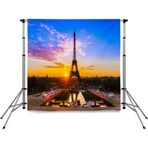 Eiffel Tower At Sunrise, Paris. Backdrops 58384860