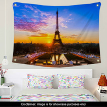 Eiffel Tower At Sunrise, Paris. Wall Art 58384860