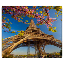 Eiffel Tower During Spring Time In Paris, France Rugs 64515613