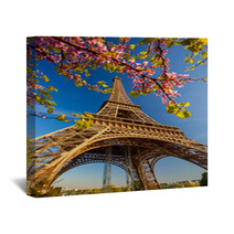 Eiffel Tower During Spring Time In Paris, France Wall Art 64515613