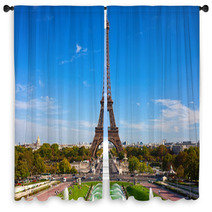 Eiffel Tower In Paris Window Curtains 60577422