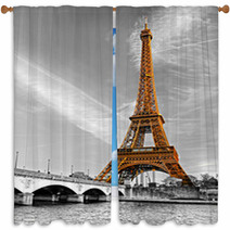 Eiffel Tower, Paris. Window Curtains 49413627