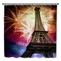 Eiffel With Fireworks Bath Decor 27777432