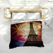 Eiffel With Fireworks Bedding 27777432