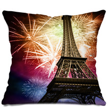 Eiffel With Fireworks Pillows 27777432