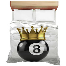 Eight Ball With Gold Crown Bedding 46927007