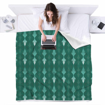 Elegant Teal Pattern Blankets 50899388