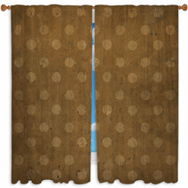 Elegant Vintage Background, Polka Dots, Grunge Texture Window Curtains 53098106