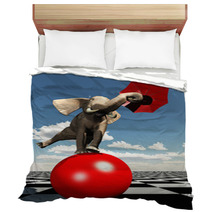 Elephant Balancing On Ball Bedding 25310435