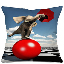 Elephant Balancing On Ball Pillows 25310435