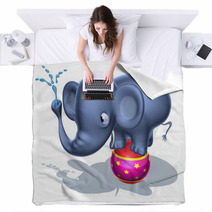 Elephant De Cirque Blankets 4517735
