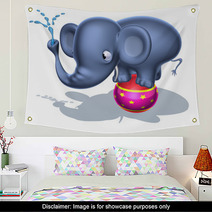 Elephant De Cirque Wall Art 4517735