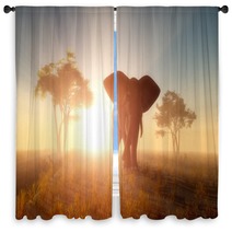 Elephant Window Curtains 102807181