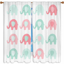Elephant Window Curtains 163042303