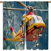 Elicottero Soccorso Alpino Window Curtains 35938564
