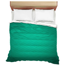 Emerald Background With Circle Perforated Pattern Bedding 59237319