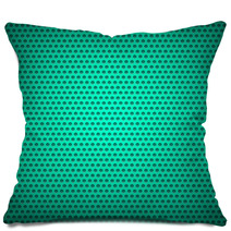Emerald Background With Circle Perforated Pattern Pillows 59237319