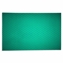 Emerald Background With Circle Perforated Pattern Rugs 59237319