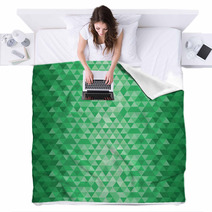 Emerald Geometrical Pattern Blankets 66941219